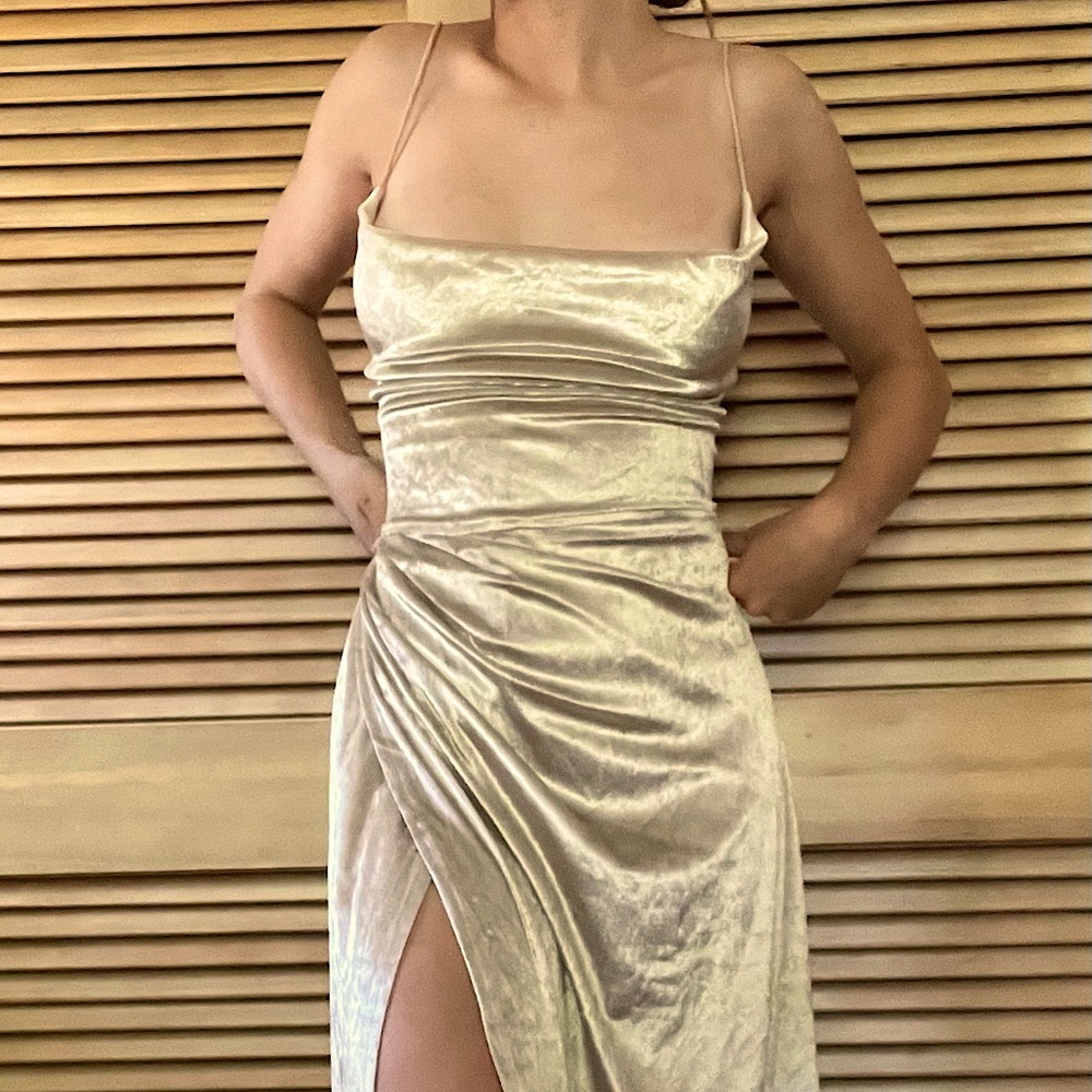 Gold cocktail dress